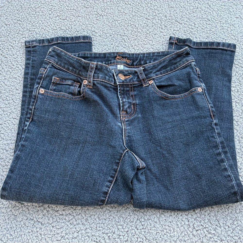 Cache black jeans capri sz 0